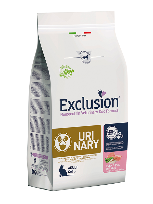 Exclusion Diet Urinary Maiale e Piselli 1,5kg - Cibo per Gatti Exclusion Diet Urinary Maiale e Piselli 1,5kg - Cibo per Gatti